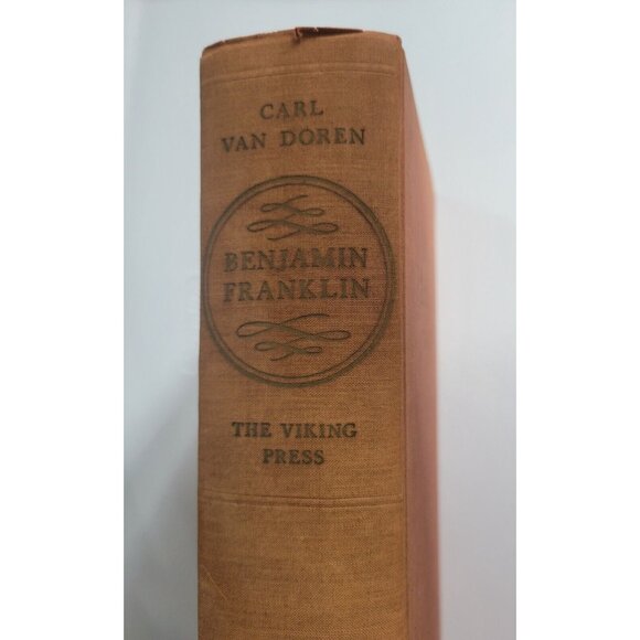1938 1st Ed. Benjamin Franklin by Carl Van Doren Vintage Hardcover First Edition - Picture 9 of 14